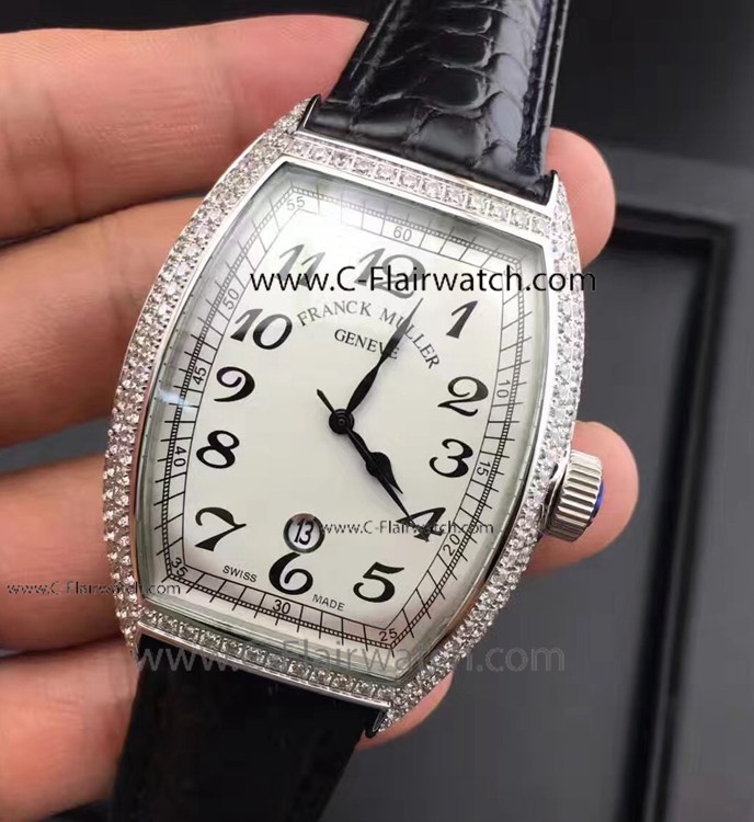 Copy Franck Muller Diamond Stainless Steel Case Watch
